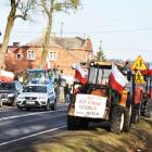 Protest rolników w m. Dzietrzniki w gm. Pątnów / fot.: Sławomir Rajch