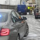 Na zdjęciu kolizja w Czarnożyłach, pow. wieluński. Zderzenie busa z ciężarówką / fot.:...