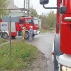 Zdjęcie z akcji ratowniczo-gaśniczej w Cementowni Warta S.A. w Trębaczewie / fot.:...