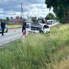 Zdjęcie pokazuje wypadek na DK45 w Wydrzynie. / Fot.: Adam Adrjanek
