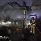 Na zdjęciu pożar w gospodarstwie w m. Jastrzygowice, gm. Gorzów Śląski, pow. oleski,...