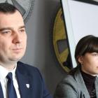 Zdjęcie ze spotkania wójta gminy Siemkowice Kamila Ceglarka z Piotrem Kopkiem, prezesem...