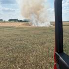 Na zdjęciu pożar trawy na łące w Szynkielowie / fot.: OSP KSRG Szynkielów