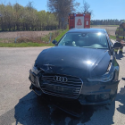 Zdjęcie pokazuje samochody po zderzeniu w Strzyżewicach /fot.: KPP w Bełchatowie
