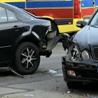 Na zdjęciu wypadek na Sieradzkiej w Wieluniu. Zderzenie dwóch aut / fot.: Sławomir Rajch