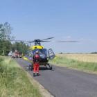 Wypadek w Świątkowicach w gminie Lututów / fot.: KP PSP Wieruszów