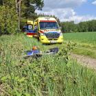 Zdjęcia: wypadek motocyklisty crossa w Kraszkowicach / fot.: Krzysztof Bularz