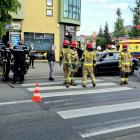 Na zdjęciu wypadek na Sieradzkiej w Wieluniu. Zderzenie dwóch aut / fot.: Sławomir Rajch