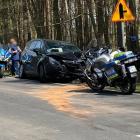 Wypadek w m. Dębiec w gminie Ostrówek / fot.: Iwona Domagała