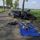 Zdjęcia z wypadku w miejscowości Grabów Wójtostwo / fot.: OSP Grabów nad Prosną