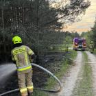 Na zdjęciu pożar lasu w m. Rekle, gm. Rząśnia, pow. pajęczański / fot.: OSP KSRG Rząśnia