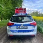 Zdjęcie pokazuje akcję ratowniczą w Miechowej. / fot.: KPP w Kluczborku