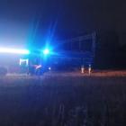 Na zdjęciu akcja strażaków w Trębaczewie – pożar lokomotywy / fot.: Krzysztof Bularz