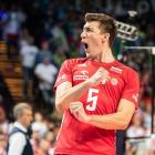 Atakujący Łukasz Kaczmarek/fot. Przegląd Sportowy 