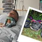 Na zdjęciu Damian Szkudlarek po wypadku / fot.: archiwum prywatne