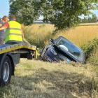 Zdjęcia z kolizji dwóch aut w Rychłowicach / fot.: Elżbieta Mizak