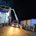Zdjęcie z akcji straży pożarnej podczas pożaru sadzy w kominie w Sulmierzycach / fot.:...