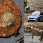 Niebezpieczne znalezisko w rzecze Warta w Krzeczowie / fot.: Tomasz Wielgosik