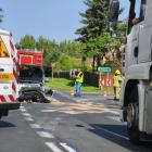 Na zdjęciu wypadek na DK45 Emanuelina – Czarnożyły / fot.: Joanna Major
