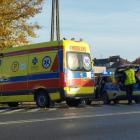 Zdjęcie z miejsca wypadku w Wieluniu. Potrącenie pieszego / fot.: Joanna Major