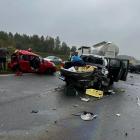 Zdjęcie z karambolu na autostradzie A1 pod Częstochową / fot.: Pomoc drogowa DIM Car