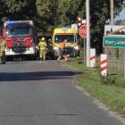Zdjęcia z wypadku na przejeździe kolejowym w Kopydłowie w gminie Biała, powiat...