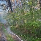 Zdjęcie pokazuje pożar lasu w Rząśni. / fot.: OSP KSRG Rząśnia