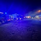Na zdjęciu pożar hali magazynowej przy ul. Fabrycznej w Wieluniu / fot.: Kamil Dudek /...