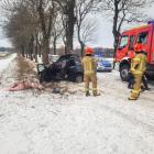 Fot. Facebook / Komenda Powiatowa Państwowej Straży Pożarnej w Ostrzeszowie 
