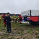 Tragedia w Drobnicach, samochód w stawie. Znaleziono ciała dwóch mężczyzn / fot.: KPP...