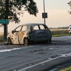 Na zdjęciu wypadek i pożar auta i motocykla w Pątnowie na DK43 / fot.: Joanna Major
