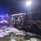 Na zdjęciu pożar hali magazynowej przy ul. Fabrycznej w Wieluniu / fot.: KP PSP w Wieluniu
