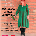 Plakat zapraszający na spotkanie autorskie
