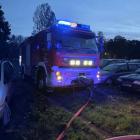 Zdjęcia z gaszenia pożaru samochodów w gminie Warta / fot.: OSP Proboszczowice