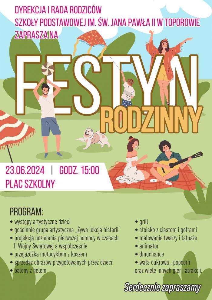 festyn rodzinny w Toporowie plakat 