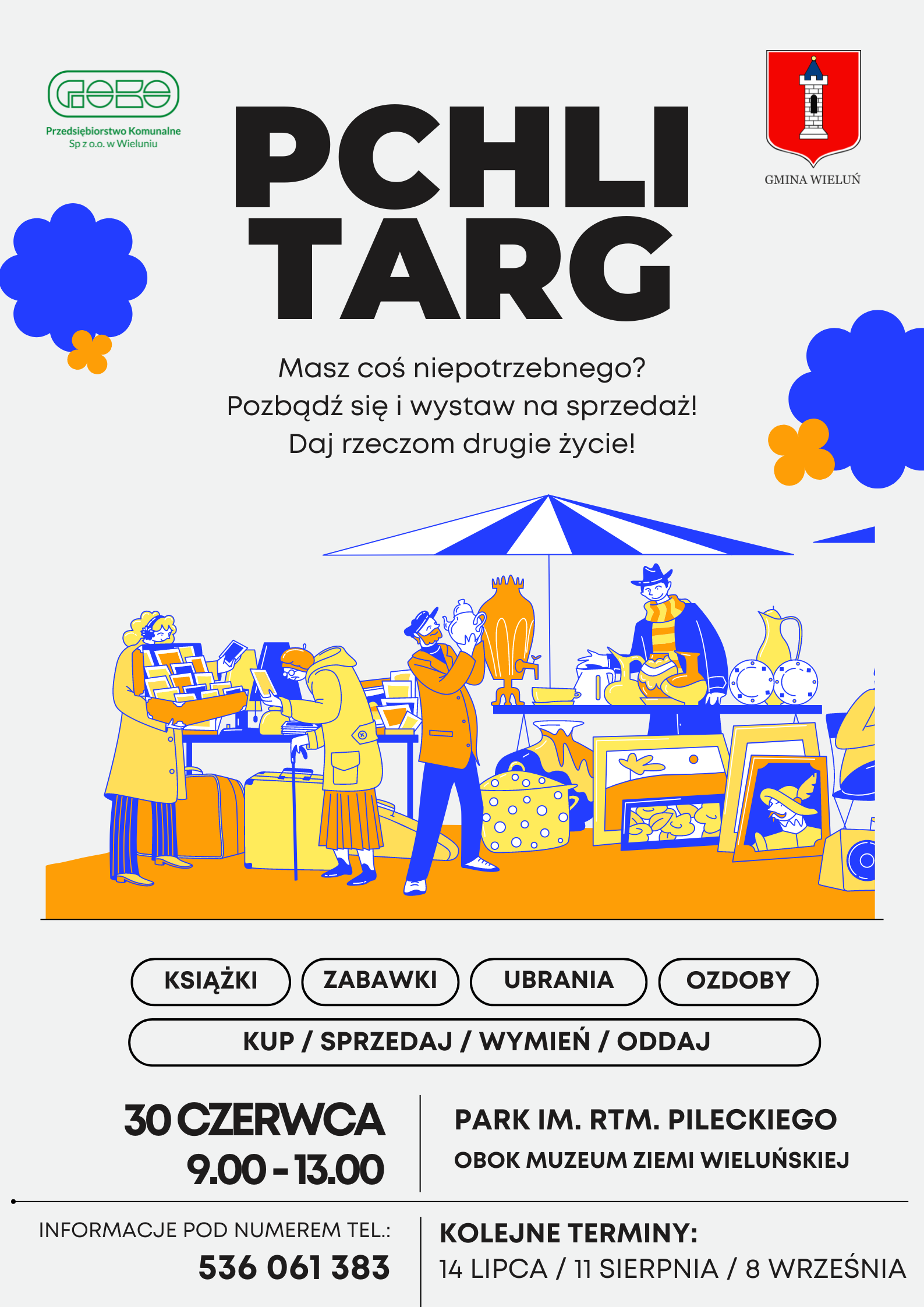 Pchli targ w Wieluniu plakat