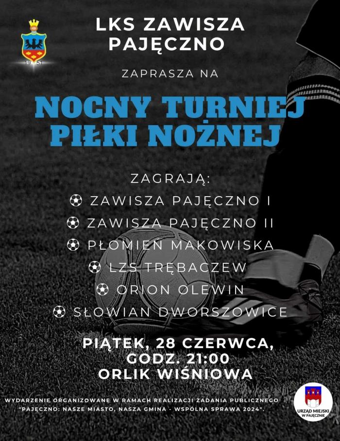 Nocny Turniej Piłki Nożnej - plakat