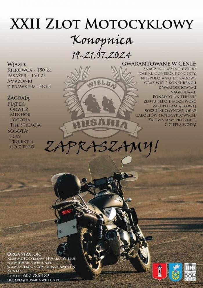 Zlot Motocyklowy w Konpnicy 2024 plakat