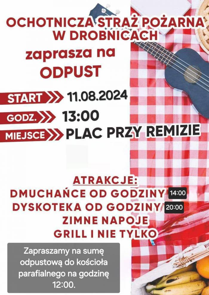 Odpust z OSP w Drobnicach - plakat