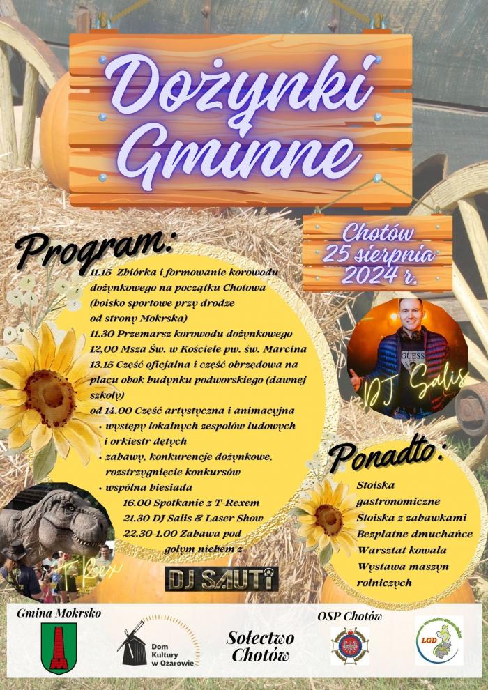 Dożynki Gminne w Chotowie - plakat