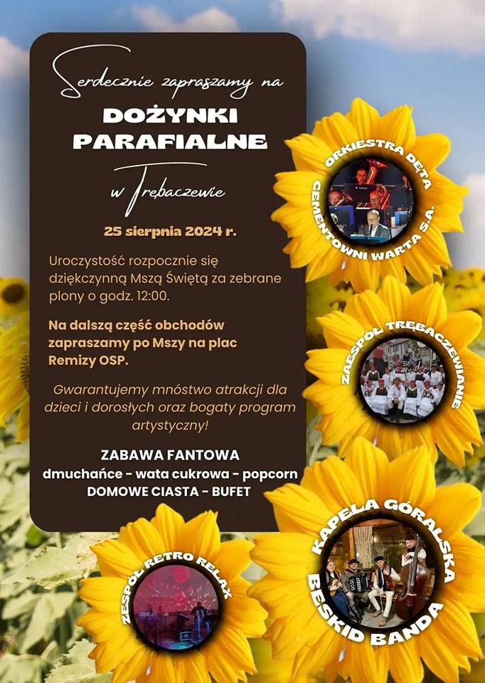 Dożynki Parafialne w Trębaczewie - plakat
