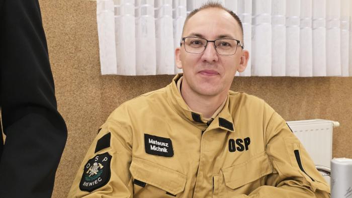 naczelnik OSP Bieniec Mateusz Michnik / fot.: Sławomir Rajch