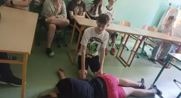 Lekcja z żołnierzami w Trębaczewie - jej celem była poprawa bezpieczeństwa wśród uczniów