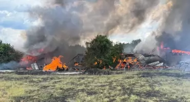 Ogromny pożar na jednej z posesji - straty wyceniono na 600 tysięcy złotych