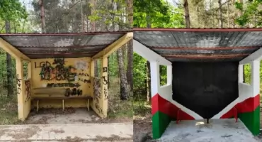 Społeczna inicjatywa w Osjakowie - zamiast pomazanego przystanku będzie obiekt z klubowym muralem 