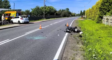 Wypadek w Szadku - ucierpiał 17-letni motocyklista