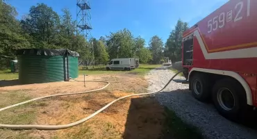 Wspólne działania strażaków i nadleśnictwa - naziemny zbiornik przeciwpożarowy został przygotowany