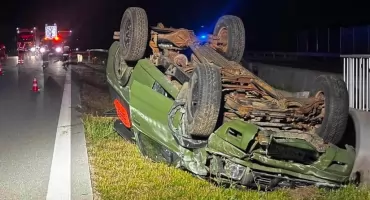 Dachowanie na drodze S8 w powiecie wieruszowskim