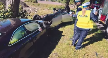 Poważny wypadek w Szadkowicach - na miejscu lądował helikopter Lotniczego Pogotowia Ratunkowego