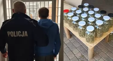 Ponad 4 kilogramy marihuany w słoikach. 38-latek trafił do aresztu